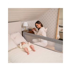 Bariera de siguranta rabatabila pentru pat Momi Lexi Plus Grey imagine