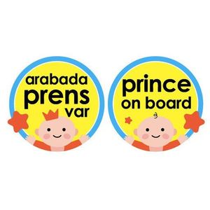 Semn luneta Prince on board Bleu cu ventuza imagine