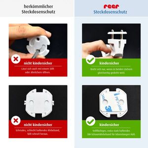 Set 10 protectii pentru priza Reer Transparente 32059 imagine