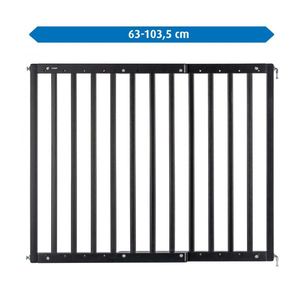 Poarta de siguranta Reer Black de perete, reglabila 63-103, 5 cm imagine