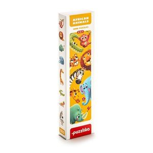 Puzzle din lemn, Cubika, Animale din safari, 16 piese imagine
