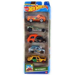 Set masinute Hot Wheels, HW Getaways, HTV46, 1: 64 (5 modele) imagine