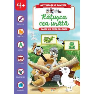 Activitati de poveste, Ratusca cea urata, Carte cu autocolante imagine