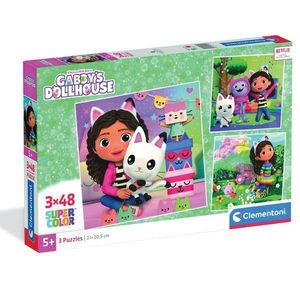 Puzzle Clementoni, Gabbys Dollhouse, 3 x 48 piese, 2024 imagine