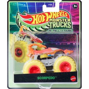 Masina Hot Wheels, Monster Truck, Glow In The Dark, Scorpedo, JFX24 imagine