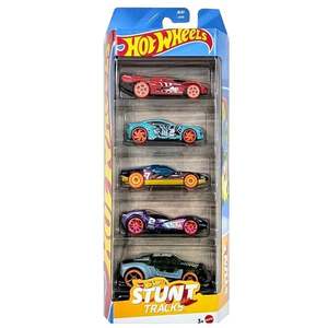 Set 5 masinute Hot Wheels, Stunt Tracks, JBJ81 imagine