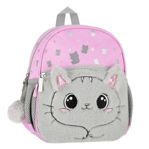 Ghiozdan pentru gradinita cu un compartiment si buzunar frontal, Starpak, Kitty Plush imagine