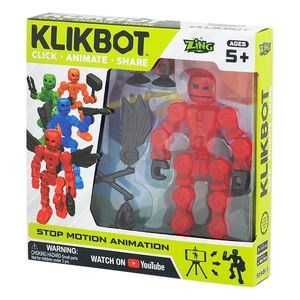 Figurina Robot articulat transformabil KlikBot, Red imagine