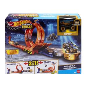 Set de joaca, Hot Wheels, Monster Truck, Loop-And-Flip Trophy Challenge, JBX64 imagine