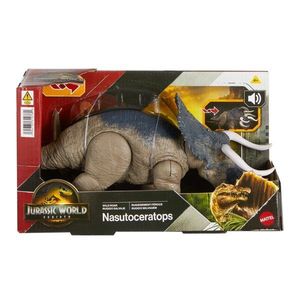 Figurina articulata, Jurassic World Rebirth, Wild Roar, Nasutoceratops, JGC81 imagine