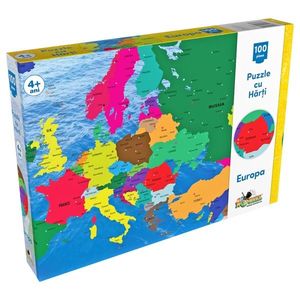 Puzzle Noriel cu harti 100 de piese - Harta Europei imagine