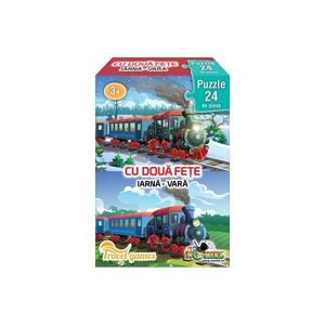 Mini Puzzle cu doua fete Noriel - Vara, Iarna, 24 piese imagine
