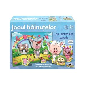 Puzzle Noriel - Jocul hainutelor cu animale vesele, 36 piese imagine