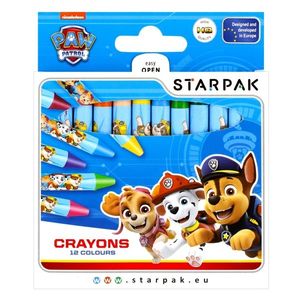 Set creioane cerate Starpak Paw Patrol, 12 culori imagine