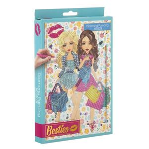 Caiet de pictura cu diamante, Grafix, Besties, A5 imagine