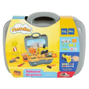 Set de joaca cu plastilina, Buldozerul din gentuta, Plastelino imagine