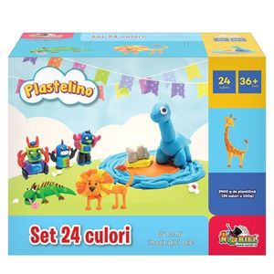 Set 24 culori plastilina, 2400 g, Plastelino imagine