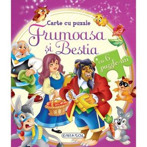 Carte cu puzzle, Frumoasa si Bestia imagine