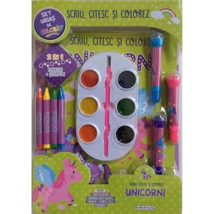 Scriu, citesc si colorez, Unicorni imagine