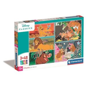 Puzzle Clementoni Disney Classic, 3 x 48 piese imagine