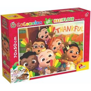 Puzzle de podea 2 in 1 Cocomelon Lisciani, Conteaza pe mine, Maxi, 60 piese imagine