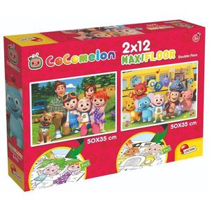 Puzzle de podea 2 in 1 Cocomelon Lisciani, Plimbare In Natura, Maxi, 2 x 12 piese imagine