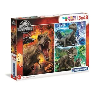 Puzzle Clementoni, Jurassic World, 3 x 48 piese imagine