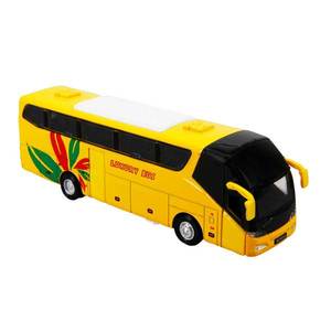 Autocar cu Lumini si Sunete, Maxx Wheels, Galben, 16 Cm imagine