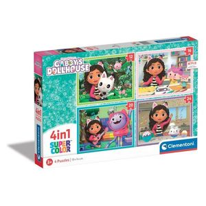 Puzzle 4 in 1 Gabbys Dollhouse, Clementoni imagine
