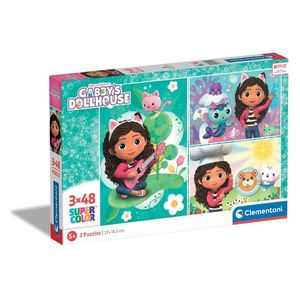 Puzzle Gabbys Dollhouse, Clementoni, 3 x 48 piese imagine