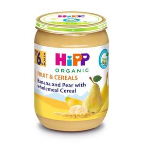 Fruct cereale-banane pere cu cereale integrale Hipp, 190 g imagine