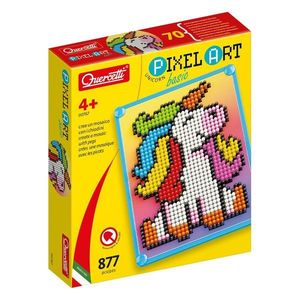 Set de creatie, Quercetti, Pixelart Basic Unicorn, 877 piese imagine