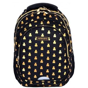 Ghiozdan cu 3 compartimente, AstraBag, Golden Teddy imagine