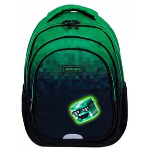 Ghiozdan cu 3 compartimente, AstraBag, Pixel Hero imagine