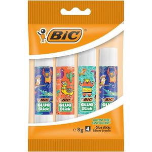 Set 4 tuburi cu lipici solid, Bic, Eco Decor, 8 gr imagine
