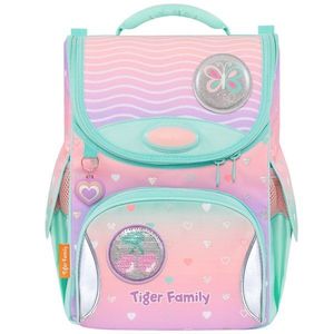 Ghiozdan neechipat, Tiger Family, Nature Quest, Peach Waves, Go Green imagine