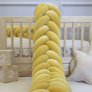 Protectie de pat impletita, MiniMini, Velvet Magic, Galben, 250 cm imagine