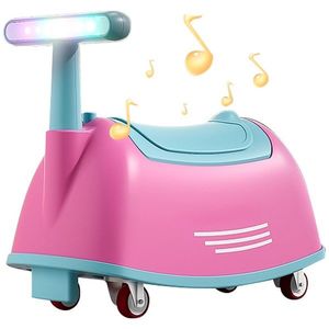 Vehicul RideOn fara pedale pentru copii Nichiduta GlowGO Pink cu roti silentioase pivotante, sezut confortabil cu spatiu de depozitare, lumini LED frontale, sunete imagine