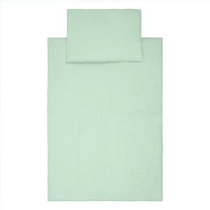 Set paturica si perna din muselina, 95 x 65 cm, Little Amy, Menta imagine