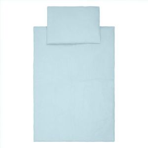 Set paturica si perna din muselina, 95 x 65 cm, Little Amy, Albastru deschis imagine