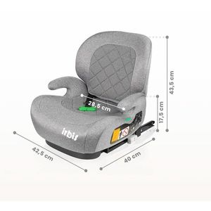 Inaltator auto copii Caretero Irbis I-Size Pink 125-150 cm, Fixare cu isofix, Centura de ghidaj, Spatar reglabil si detasabil, Husa lavabila, Cotiere, Omologat R129 imagine