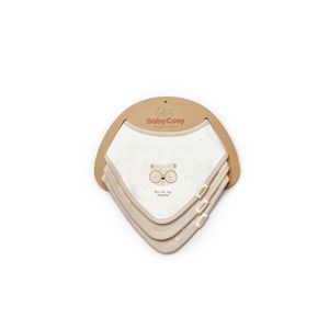 Set de 3 bavete pentru nou nascut, 100 bumbac organic, TeddyBear, BabyCosy imagine