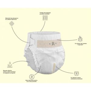 Scutece hipoalergenice Supreme Agnotis, marimea nr. 5, 13-17 kg, 38 bucati imagine