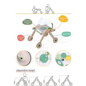 Antepremergator din lemn 4 in 1 MamaToyz cu masuta de activitati imagine