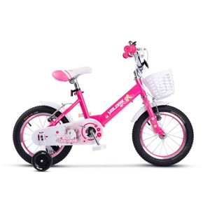 Bicicleta pentru copii 2-4 ani Velors V1202A Fucsia, Roti 12 Inch, Frane fataspate V-Brake, Roti ajutatoare imagine