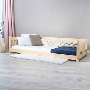Pat pentru copii Montessori, Little Amy, Stardust, Natur, 90x200 cm imagine