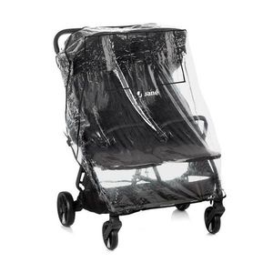 Carucior pentru gemeni Jane Twinside Coal, pliere rapida cu o mana, de la nastere pana la 22 kg, cu huse pentru ploaie, spatare independente, suspensii, conform cu EN 1888-22018+A12023 imagine