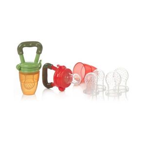 Set 2 dispozitive de hranire Jane Multicolor pentru fructe si legume cu 6 adaptoare din silicon, fara BPA, 6+ luni imagine