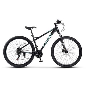 Bicicleta MTB Ride Carpat C29303H NegruTurcoaz roti 29 inch, echipare Shimano, manete secventiale, frane hidraulice, cabluri integrate, 21 viteze imagine