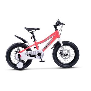 Bicicleta pentru copii Velors V16345A Roz, roti 16 inch, 4-6 ani, greutate suportata 50 kg, inaltime utilizator 100-115 cm imagine